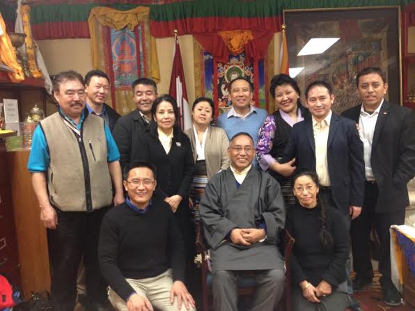 Kalon Ngodup Tsering with the board members of the Canadian Tibetan Association of Ontario