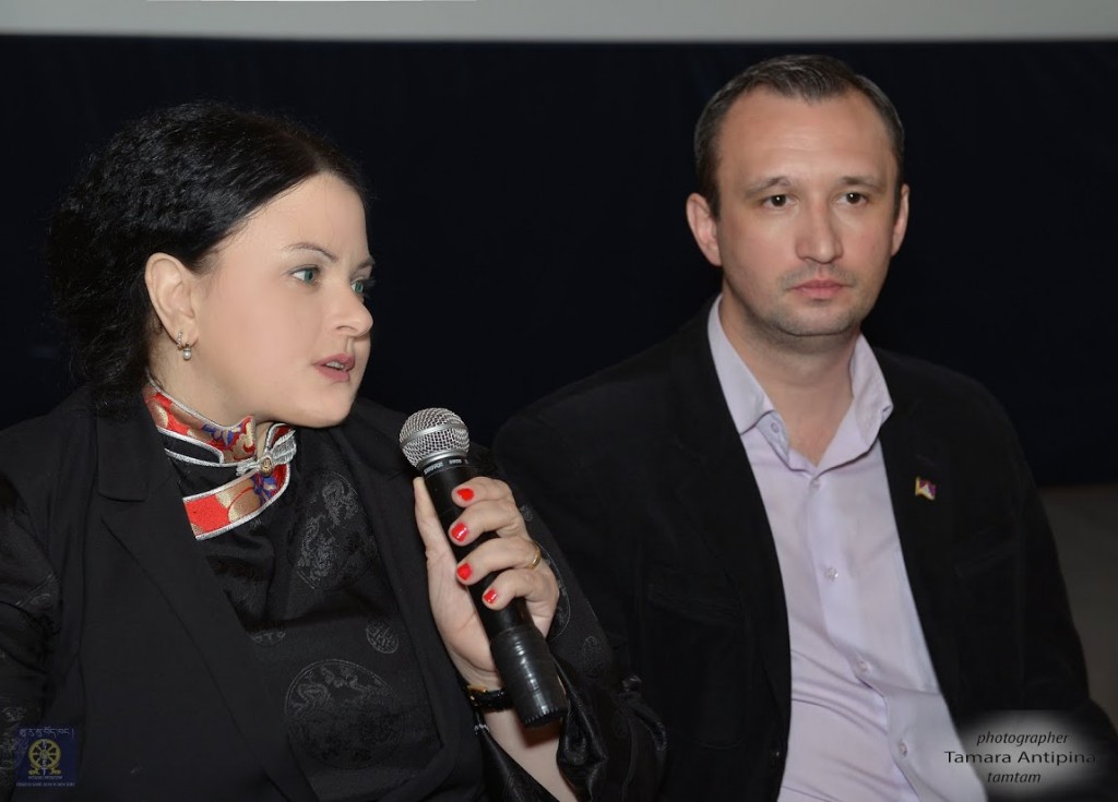 Mrs. Nadya Berkengeym, vice-president of the Tibet House in Moscow; Mr. Viacheslav Toloknov from the Institute of Ethnology and Anthropology of the Russian Academy of Sciences