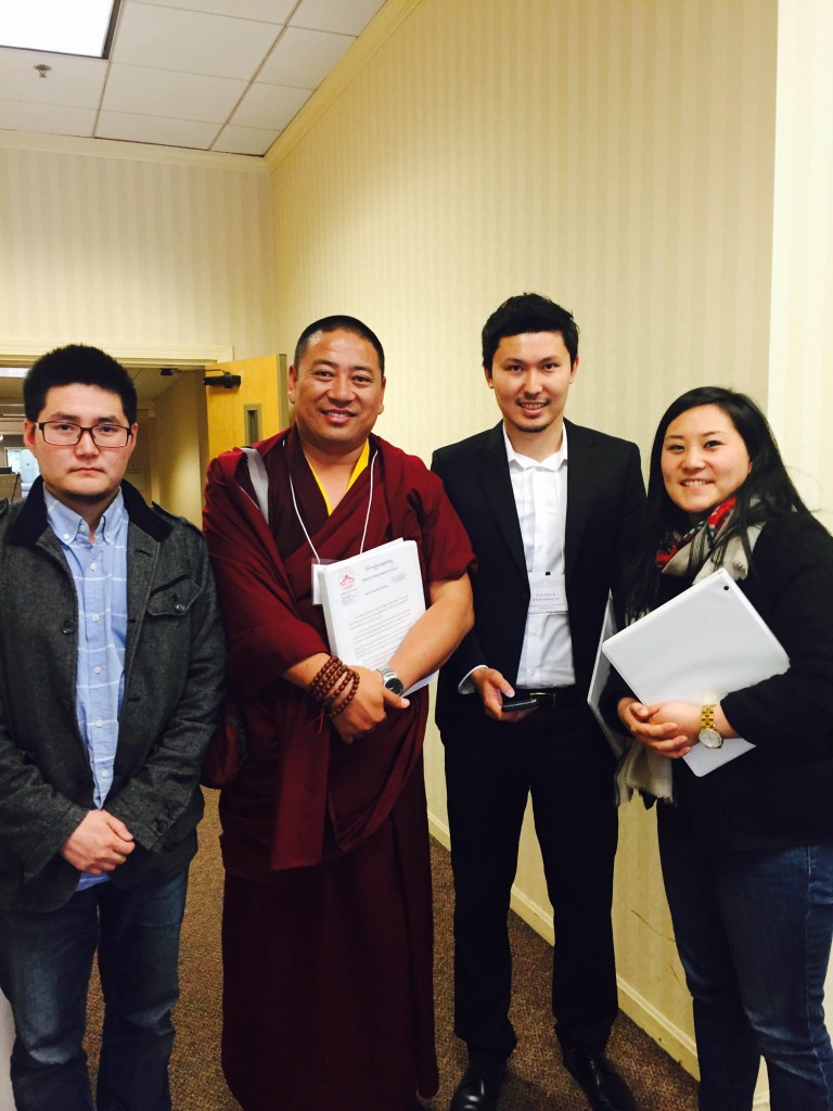 Ven Tenpa Yarphel, with delegates from the Uighur and Mongolian community at the conference.