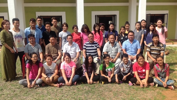 Home Secretary Mr. Soman Topgyal Khorlatsang and Mr. Karma Singye with the ISTL trainees, Bangalore on 17 April 2015