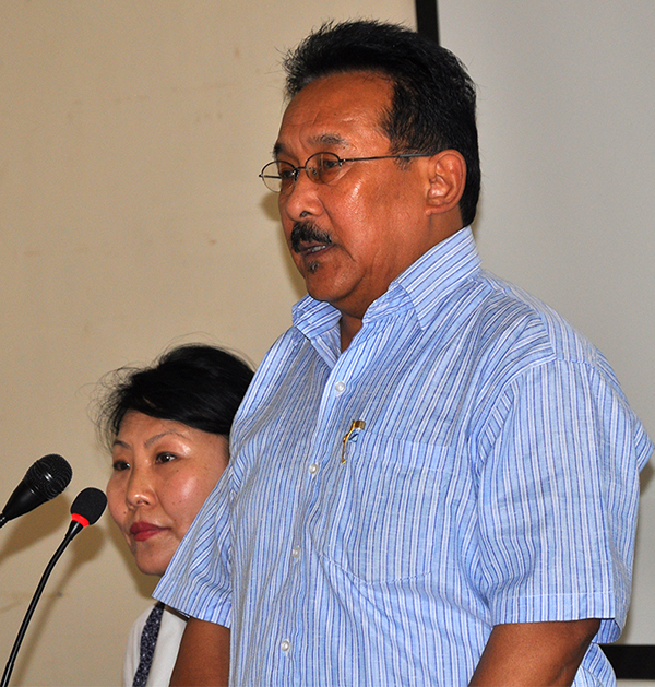 Education Secretary Topgyal Tsering speaking to the participants at the inaugural session of the training.