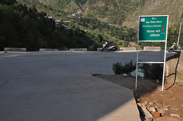 A view of the reconstructed concrete road.