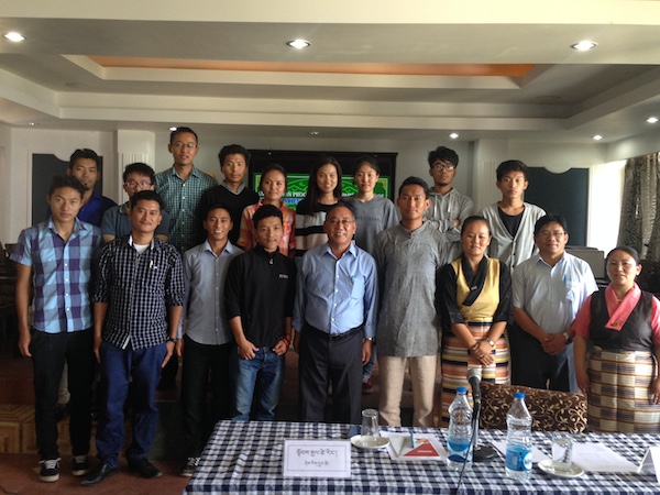 A group photo of the participants with Kalon Ngodup Tsering.