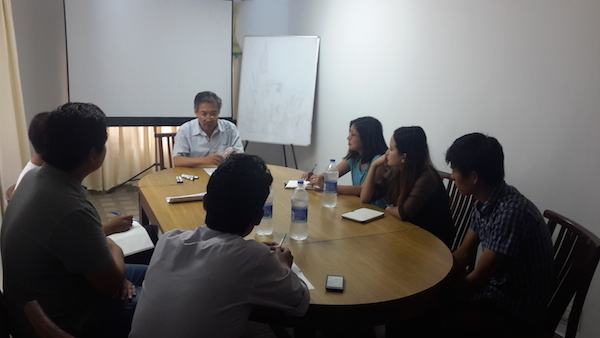 Finance Kalon Tsering Dhondup with the first batch of TED entrepreneurs.