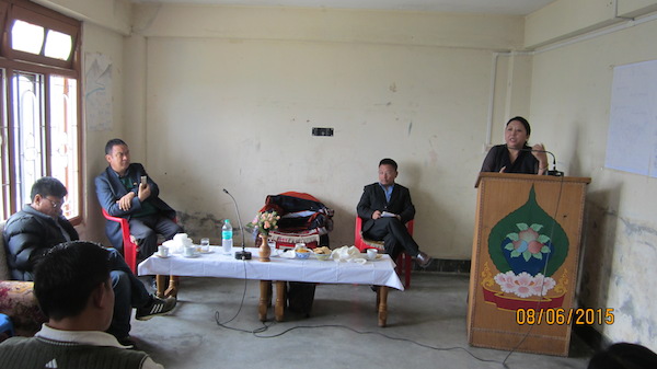 Home Kalon addressing the public.