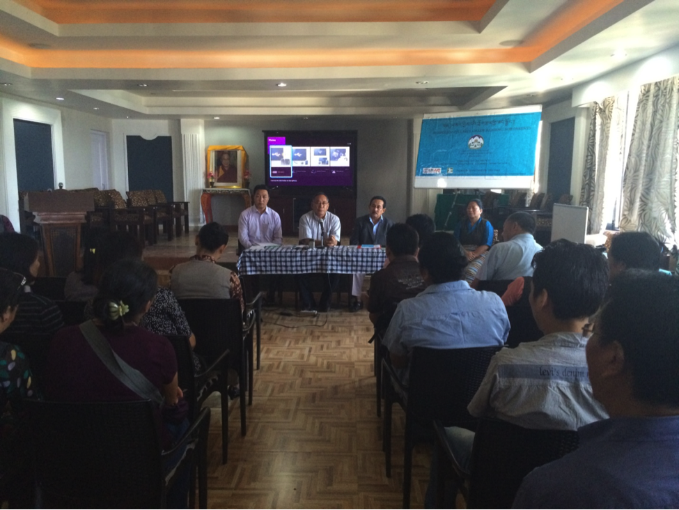 Education Kalon Ngodup Tsering and Secretary Topgyal Tsering at the workshop.