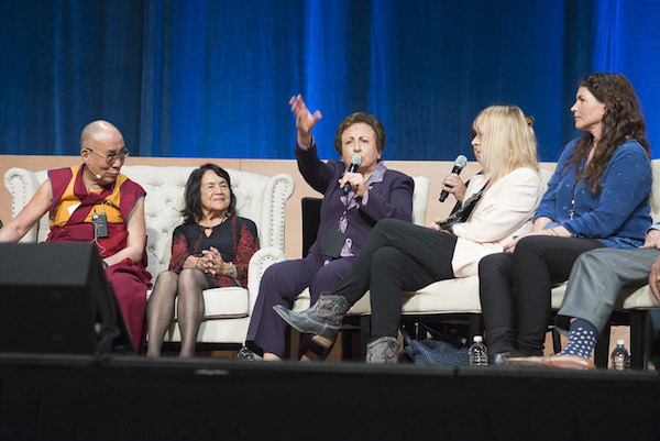 Iranian human rights activist Shirin Ebadi speaking during the afternoon session of the Global Compassion Summit at the the University of California Irvine in Irvine, California on July 6, 2015. Photo/Tenzin Choejor/OHHDL
