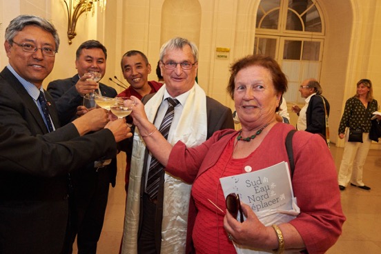 A toast to celebrate the 80th birthday of His Holiness the Dalai Lama in the French Senate.