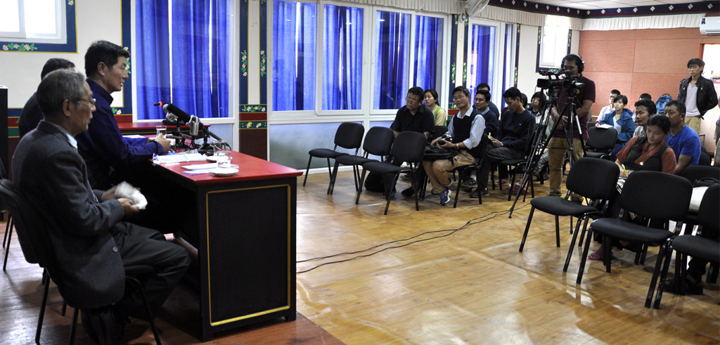 Sikyong speaking about Tulku Tenzin Delek Rinpoche's death in prison during TPI's book launch on 21 July 2015.