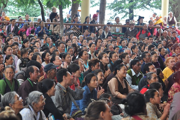 Members of the public who have come to attend the long life prayer offering on 20 July 2015. DIIR Photo/Tenzin Phende