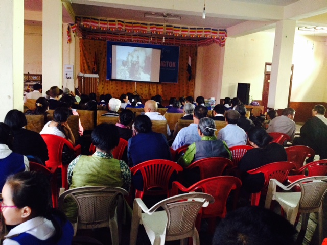 Documentary screening at the Chol Sum hall, Gangtok.