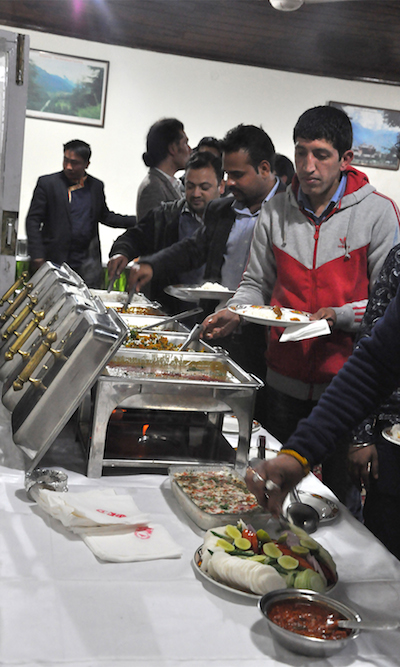 Journalists at the annual reception.