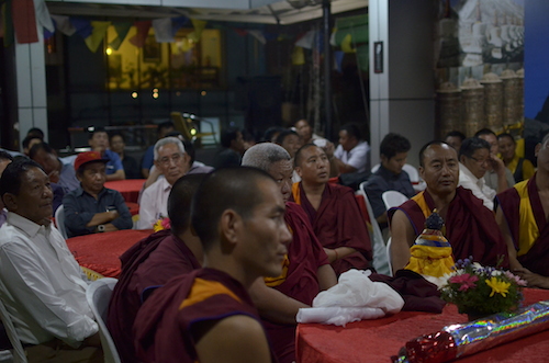 Representatives of the Tibetan community