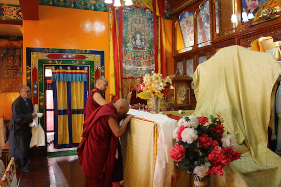 The Speaker and Deputy Speaker at Gadhong monastery.