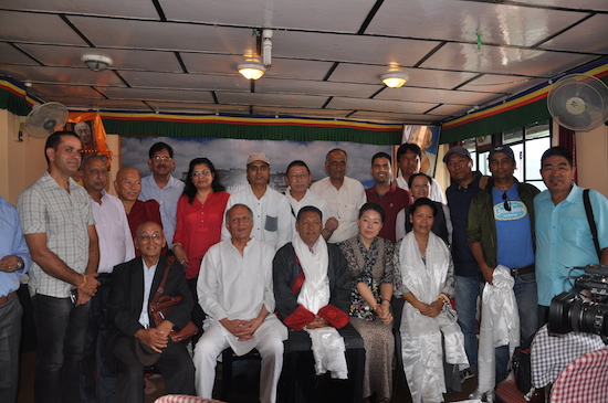 The new Settlement officer with dignitaries at the welcome reception.