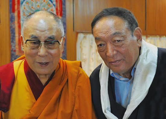 Kasur Pema Chhinjor during an audience with His Holiness the Dalai Lama.