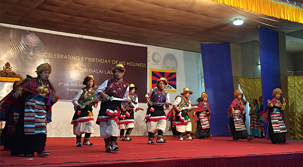 Tibetan community in Shillong performing the Tibetan cultural dance on 81st birthday of His Holiness the Dalai Lama.