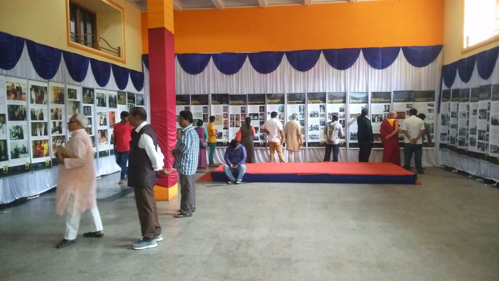 Visitors at the photo exhibition showcased by Tibet Museum