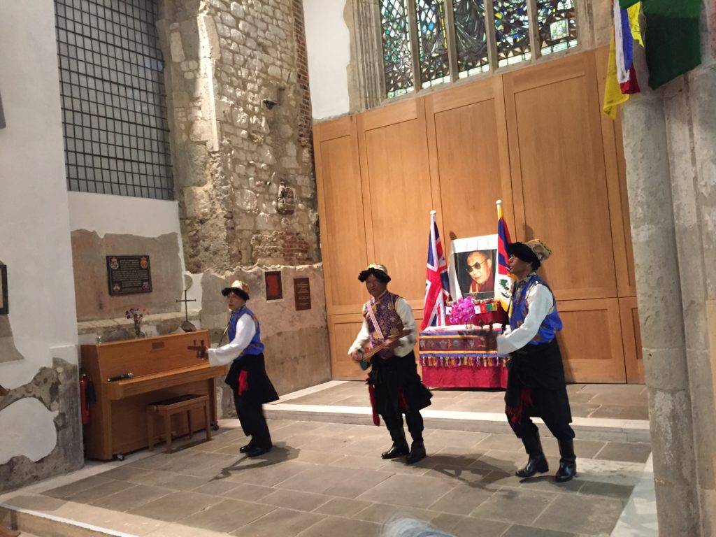 Tibetan community's cultural troupe in action.