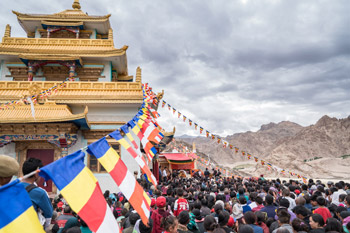 A view of Zandok Palri Monastery duruing the Conference on Thonmi Sambhota attended by His Holiness the Dalai lama in Ladakh, J&K, India on August 7, 2016. Photo/Tenzin Choejor/OHHDL