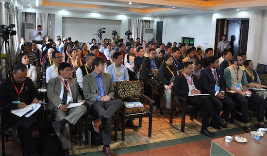 Speakers, panelists, juries and participants of the conference at the 2nd Tibetan Entrepreneurs Game Changers conference, 30 August 2016.