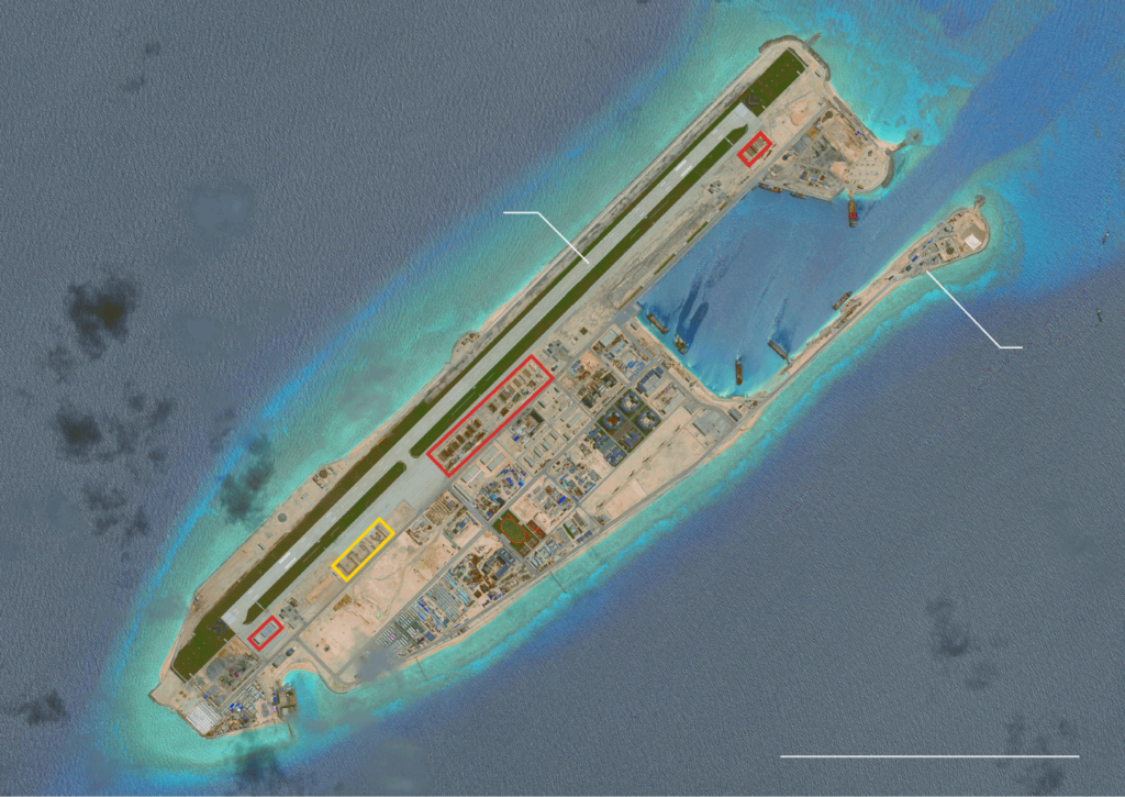 Hangars large enough to hold: Fighter jets Bombers, tankers or transport planes By The New York Times | Source: Center for Strategic and International Studies/Asia Maritime Transparency Initiative/DigitalGlobe 
