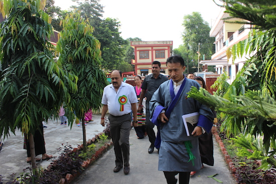 The Chief Guest and the Guest of Honour arriving at the function to mark 56th anniversary of Tibetan Democracy Day.