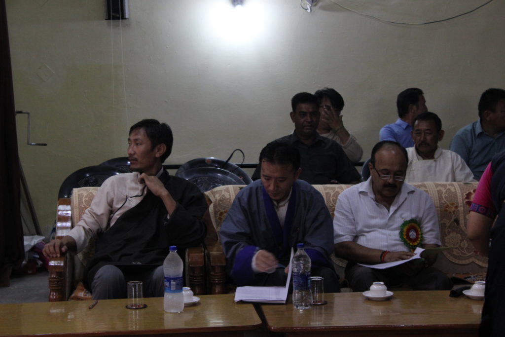 The Chief guest at the function to celebrate 56th tibetan democracy Day at Paonta Cholsum settlement, 2 September.
