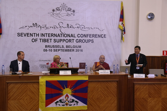 Mr Sonam Norbu Dagpo, Secretary of Department of Information and International Relations, delivering the thank you remarks at the concluding session of the three-day conference.