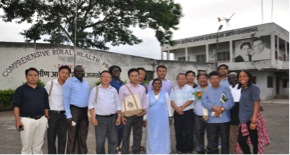 Group photograph with Dr Shoba and some of the students from foreign countries