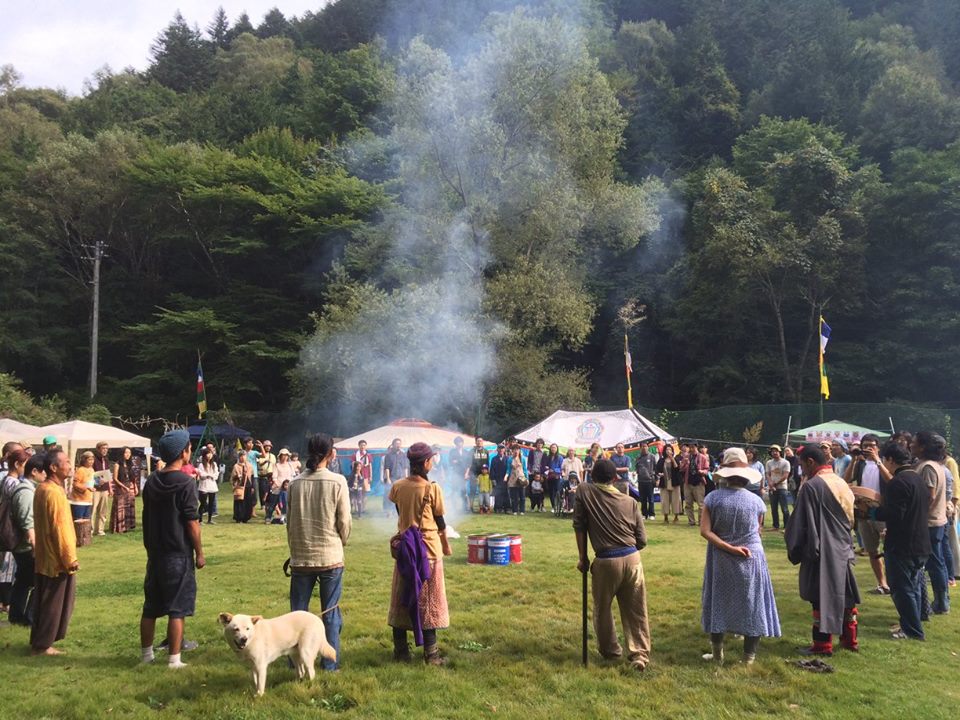 Tibetans and Japanese at the opening ceremony of the Kikisoso Tibet Festival in northern Japan on 17 September 2016.