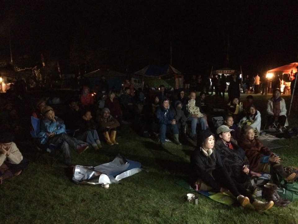 Japanese watch documentary film “Bringing Tibet Home” at the Kikisoso Tibet Festival in northern Japan.