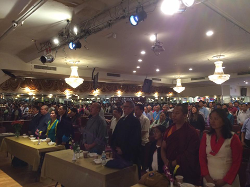 Dignitaries and the public at the function.