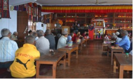 residents of the Jampaling Tibetan old people's home at Dharamshala.