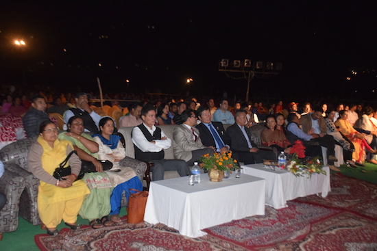 Sikyong Dr Lobsang Sangay, Kalon Karma Yeshi, DIIR Secretary Dhardon Sharling and Tibetan Settlement Officer Mr Dawa Rinchen at the event.