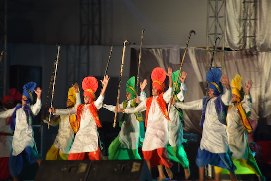 A punjabi folk song being performed by a troupe from Patiala, 9 October 2016.