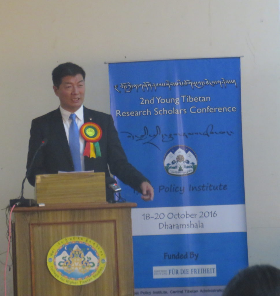 Sikyong Dr Lobsang Sangay at the inaugural session of the 2nd Young tibetan researchers conference.