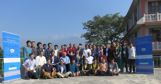 A group photo of the researchers with Sikyong Dr Lobsang Sangay and Mr Jayadeva Ranade, former additional secretary in the Indian government's cabinet secretariat.