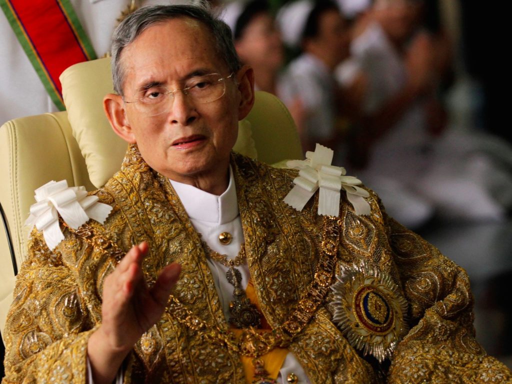 King Bhumibol Adulyadej of Thailand.