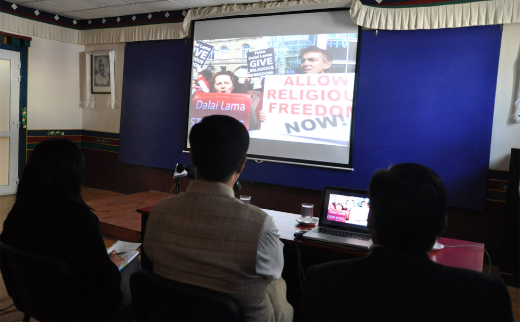 Sikyong releasing the 13-minute long Documentray film on Dolgyal, 14 November 2016.