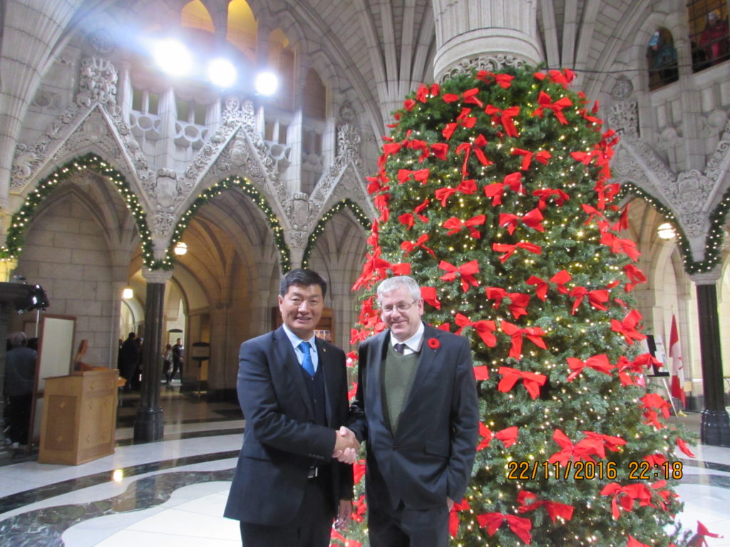 SIkyong with Mr Charlie Angus, MP and Caucus Chair of the New Democratic Party, third largest political party in Canada.