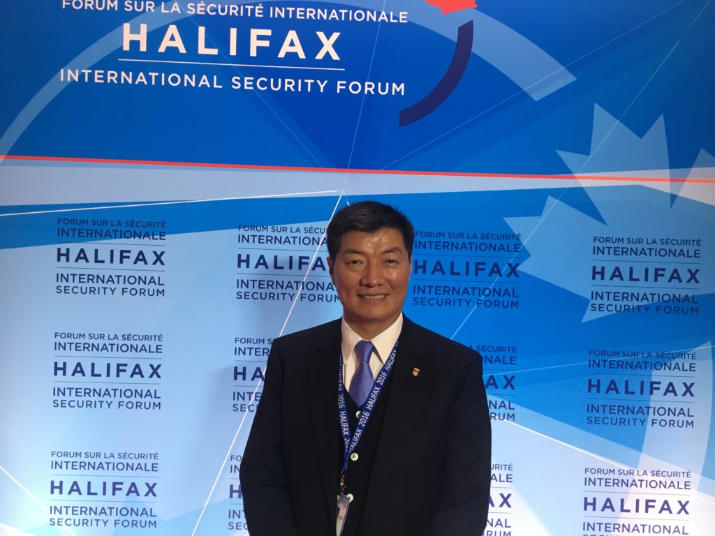 Sikyong Dr Lobsang Sangay at the Halifax International Security Forum held from 18-20 November 2016.
