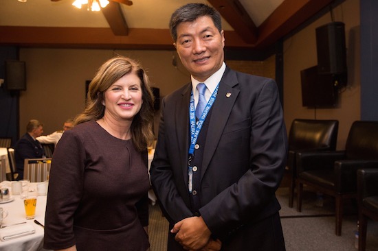 Sikyong Dr Lobsang Sangay with Ms Rona Ambrose, leader of the opposition party in Canada.