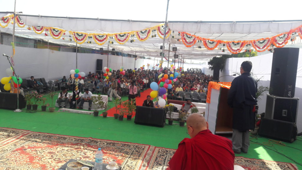 Home Kalon Addressing the local Tibetan public in Jaipur, Rajasthan.