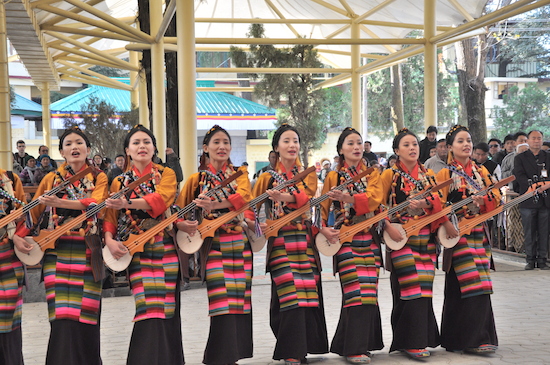 Artistes from Tibetan institute of Performing Arts( TIPA) presenting a cultural performance on the occasion.