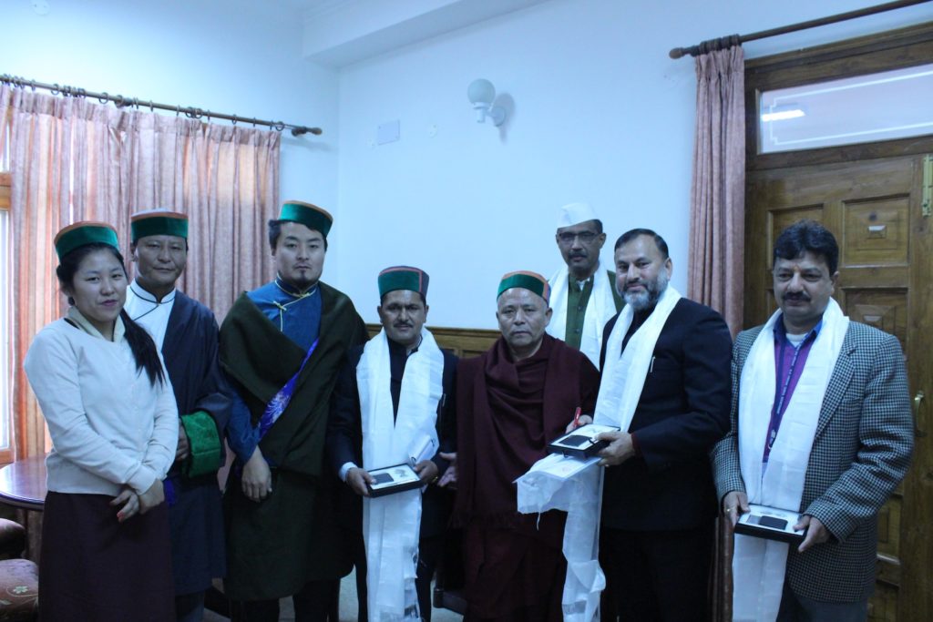 Tibetan parliamentary delegation with a member of Himachal Pradesh Legislative Assembly.