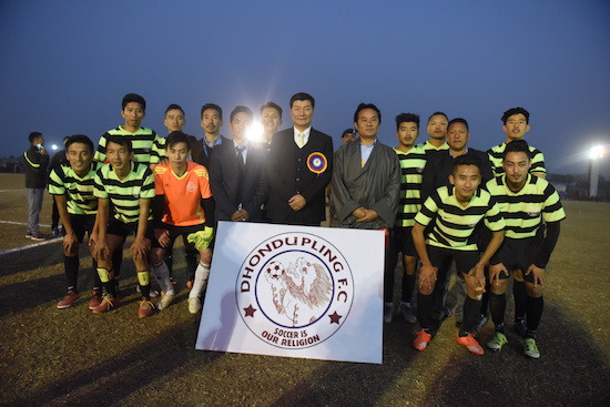 SIkyong with Pokhara FC, the other finalist of the tournament.