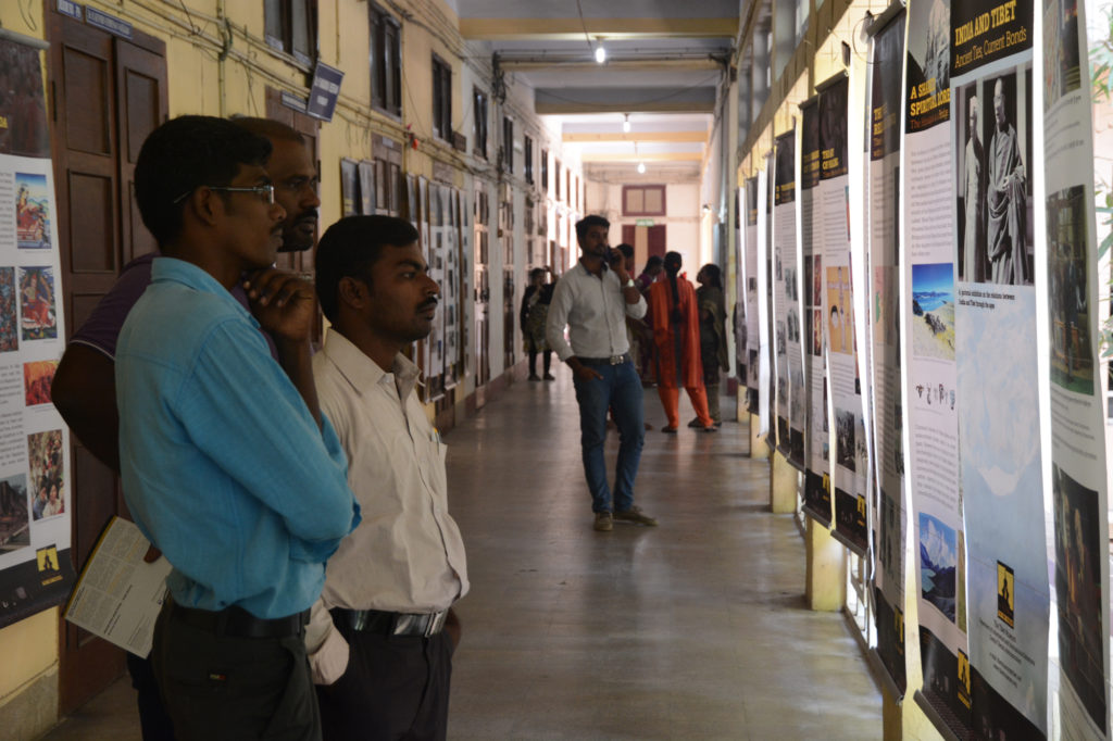 Visitors at Tibet Museum's exhibition during the program, 25 March 2017.