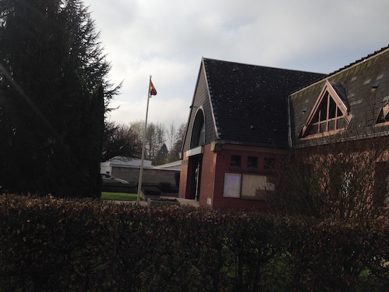 Tibetan flag flying at the Town Hall of Vers sur Selles
