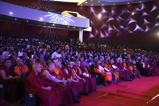Spiritual leaders from the Tibetan Buddhism at the conference.